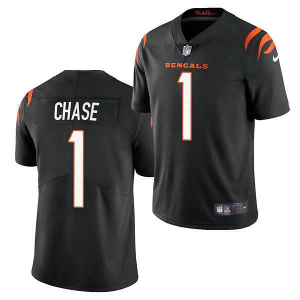 Men & Women & Youth Cincinnati Bengals #1 Ja%27Marr Chase Black Vapor Untouchable Limited Stitched Jersey